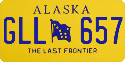AK license plate GLL657