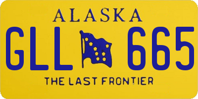 AK license plate GLL665