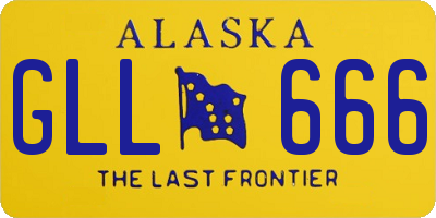 AK license plate GLL666