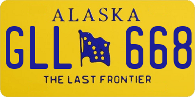 AK license plate GLL668