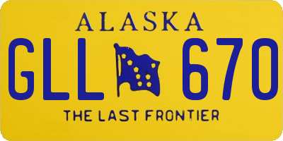 AK license plate GLL670
