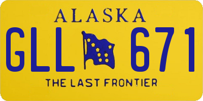 AK license plate GLL671
