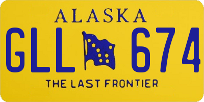 AK license plate GLL674