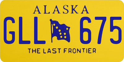 AK license plate GLL675