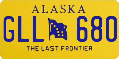AK license plate GLL680