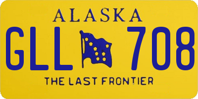 AK license plate GLL708