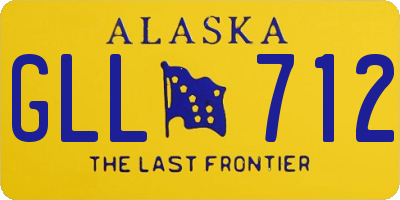 AK license plate GLL712