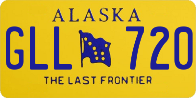 AK license plate GLL720