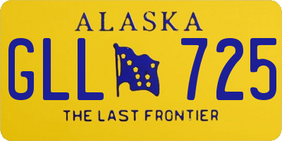 AK license plate GLL725