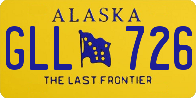 AK license plate GLL726