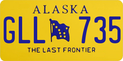 AK license plate GLL735