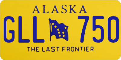 AK license plate GLL750