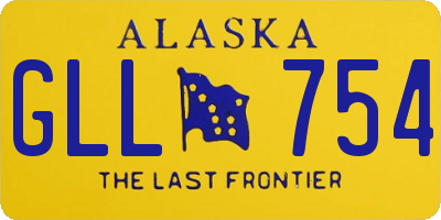 AK license plate GLL754