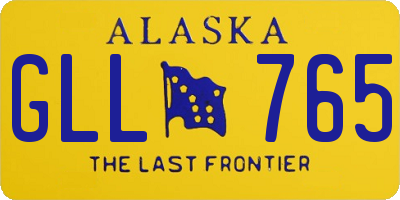 AK license plate GLL765