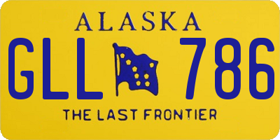 AK license plate GLL786