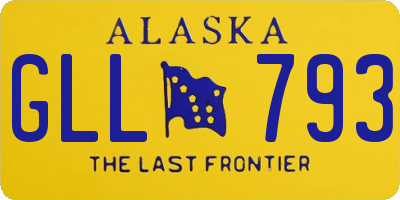AK license plate GLL793