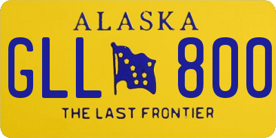 AK license plate GLL800