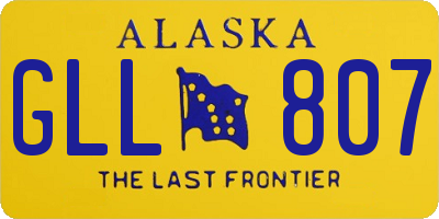 AK license plate GLL807