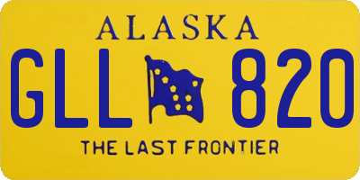 AK license plate GLL820