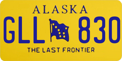 AK license plate GLL830