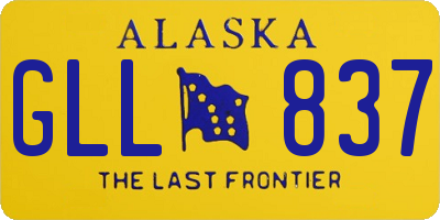 AK license plate GLL837