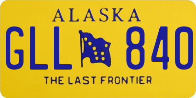 AK license plate GLL840