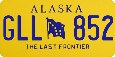 AK license plate GLL852