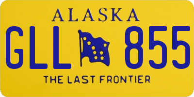 AK license plate GLL855