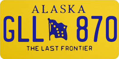 AK license plate GLL870