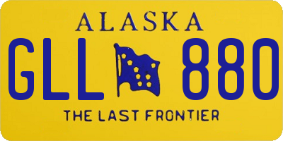 AK license plate GLL880