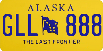AK license plate GLL888