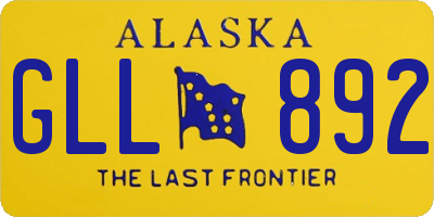 AK license plate GLL892