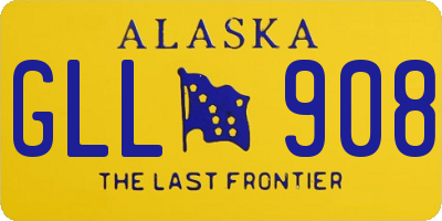 AK license plate GLL908