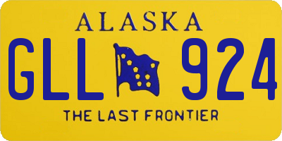 AK license plate GLL924