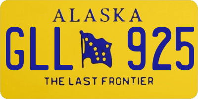 AK license plate GLL925