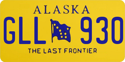 AK license plate GLL930