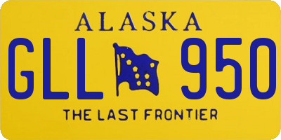 AK license plate GLL950