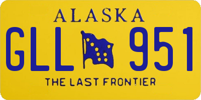 AK license plate GLL951