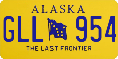 AK license plate GLL954