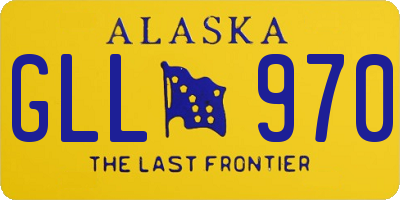 AK license plate GLL970