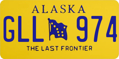 AK license plate GLL974