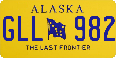 AK license plate GLL982