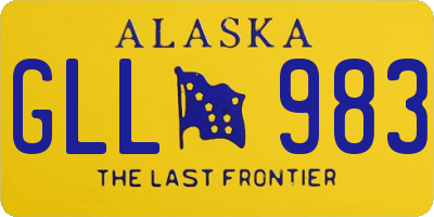 AK license plate GLL983