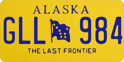 AK license plate GLL984