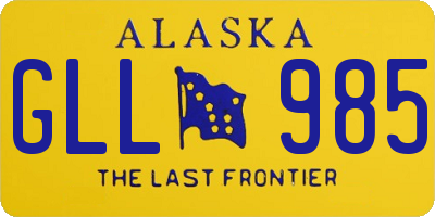 AK license plate GLL985
