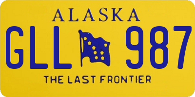 AK license plate GLL987