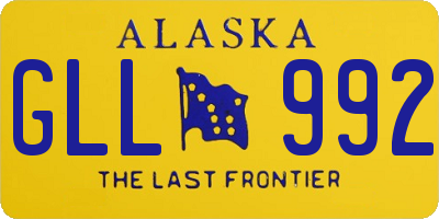 AK license plate GLL992
