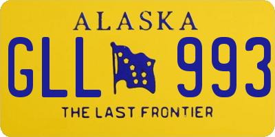 AK license plate GLL993