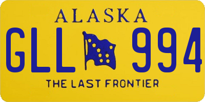 AK license plate GLL994