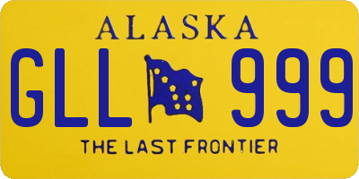 AK license plate GLL999
